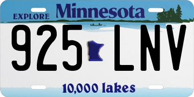 MN license plate 925LNV