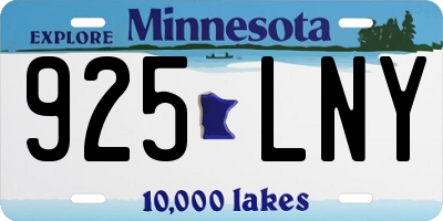 MN license plate 925LNY