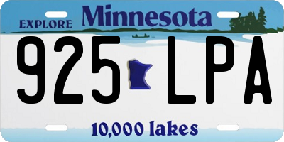 MN license plate 925LPA