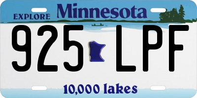 MN license plate 925LPF