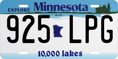 MN license plate 925LPG