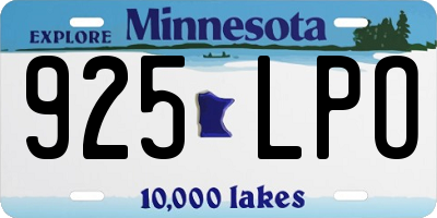 MN license plate 925LPO