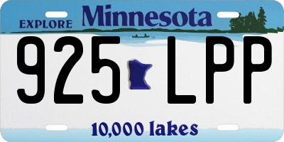 MN license plate 925LPP