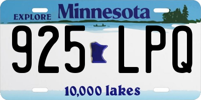 MN license plate 925LPQ