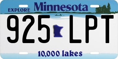 MN license plate 925LPT