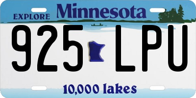MN license plate 925LPU
