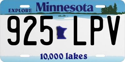 MN license plate 925LPV
