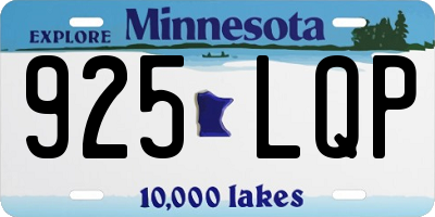 MN license plate 925LQP