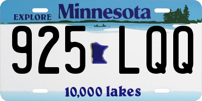 MN license plate 925LQQ