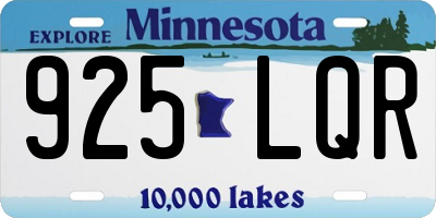 MN license plate 925LQR