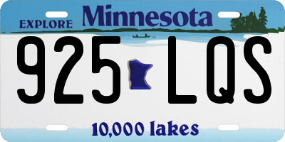 MN license plate 925LQS