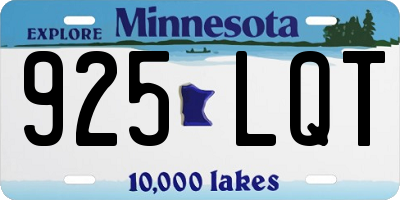 MN license plate 925LQT