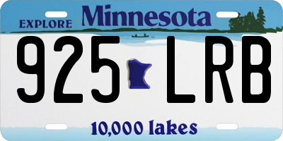 MN license plate 925LRB