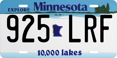 MN license plate 925LRF
