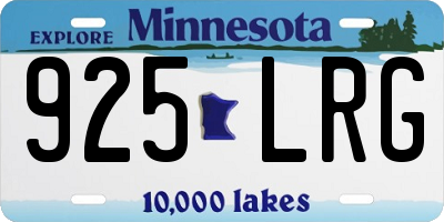 MN license plate 925LRG