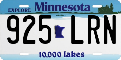 MN license plate 925LRN