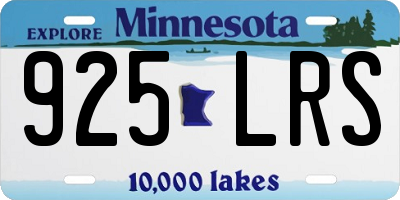 MN license plate 925LRS