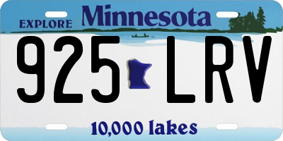 MN license plate 925LRV
