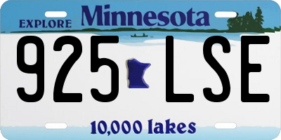 MN license plate 925LSE