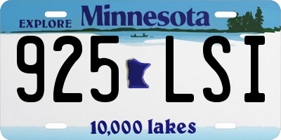 MN license plate 925LSI