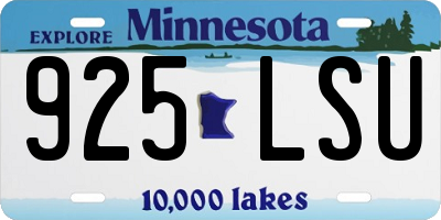 MN license plate 925LSU