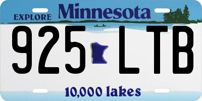 MN license plate 925LTB
