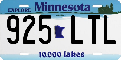 MN license plate 925LTL