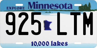 MN license plate 925LTM