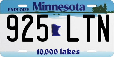 MN license plate 925LTN