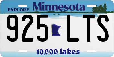 MN license plate 925LTS