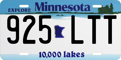 MN license plate 925LTT