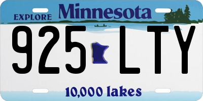 MN license plate 925LTY