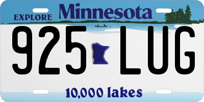MN license plate 925LUG