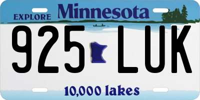MN license plate 925LUK