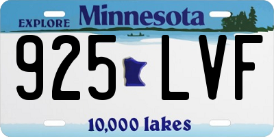 MN license plate 925LVF