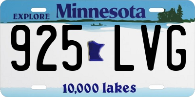 MN license plate 925LVG