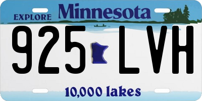 MN license plate 925LVH