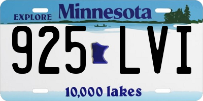 MN license plate 925LVI