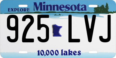 MN license plate 925LVJ