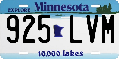 MN license plate 925LVM