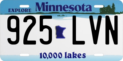 MN license plate 925LVN