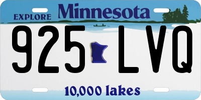 MN license plate 925LVQ