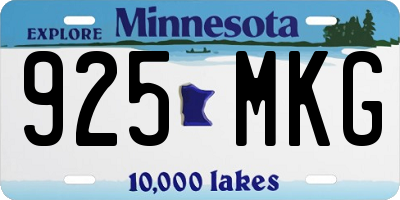 MN license plate 925MKG