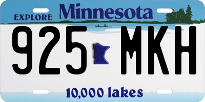MN license plate 925MKH