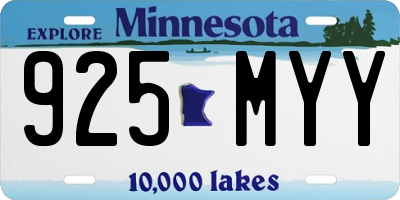 MN license plate 925MYY
