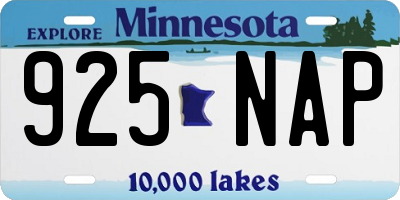 MN license plate 925NAP
