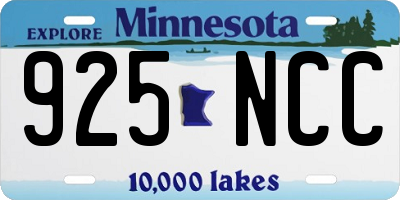MN license plate 925NCC