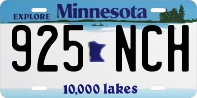 MN license plate 925NCH