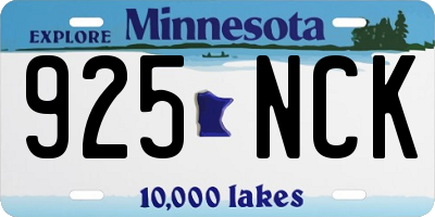 MN license plate 925NCK