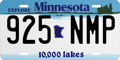 MN license plate 925NMP